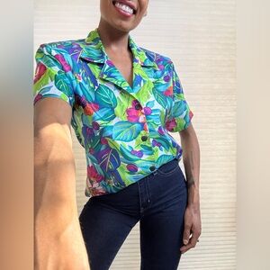 Notations Multicolor Floral Top